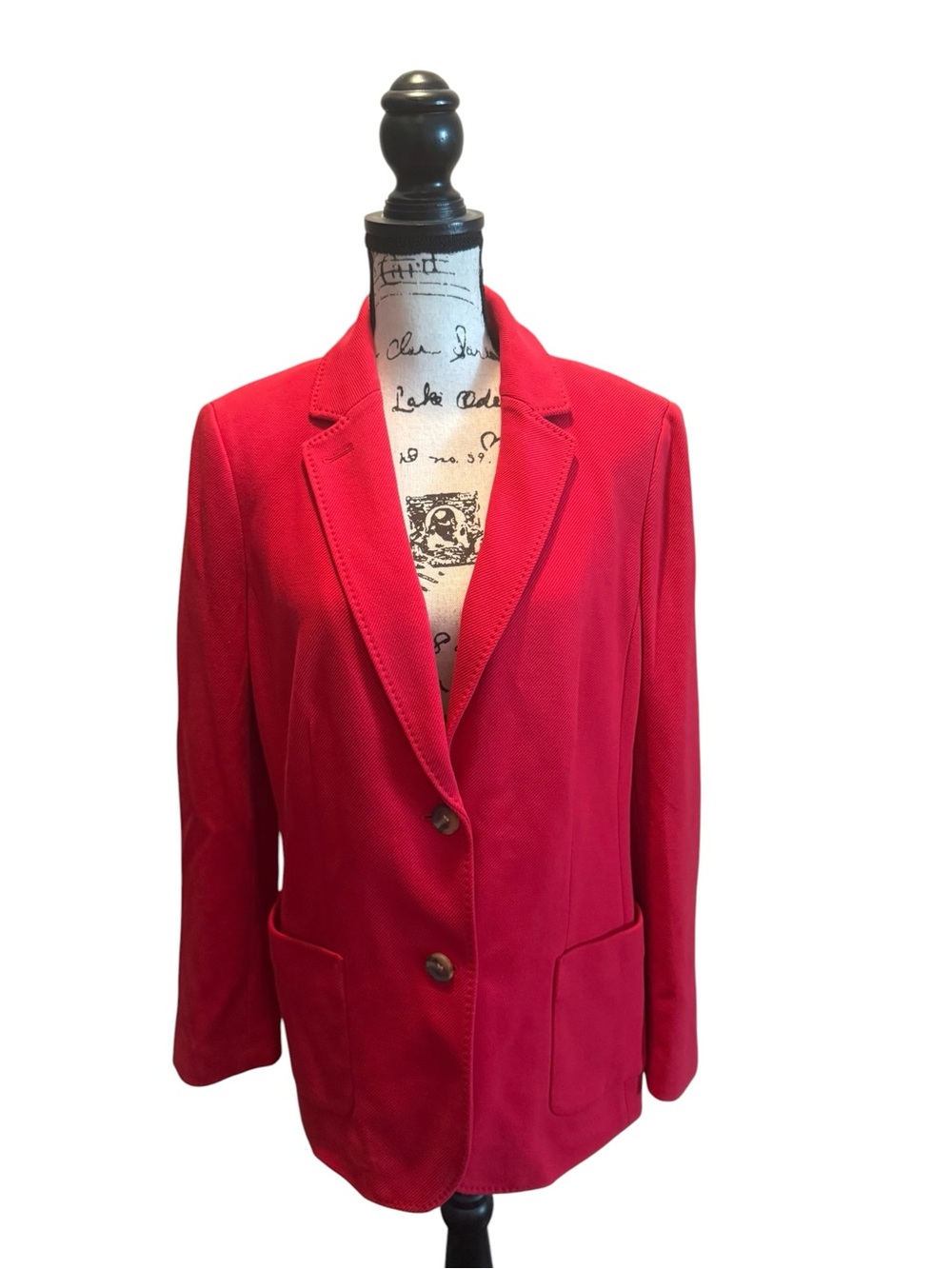 Talbots Aberdeen Blazer Jacket Red Size 16 NWT Preppy Statement oversized